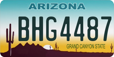 AZ license plate BHG4487
