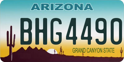 AZ license plate BHG4490