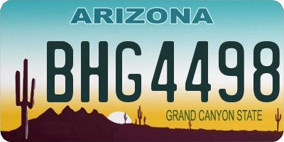 AZ license plate BHG4498