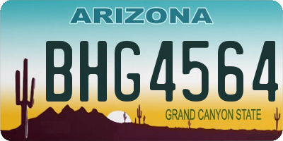 AZ license plate BHG4564