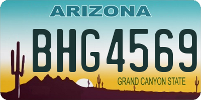 AZ license plate BHG4569