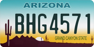 AZ license plate BHG4571