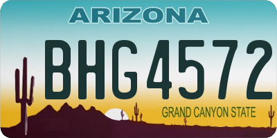 AZ license plate BHG4572