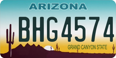 AZ license plate BHG4574