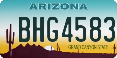 AZ license plate BHG4583