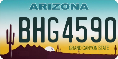 AZ license plate BHG4590