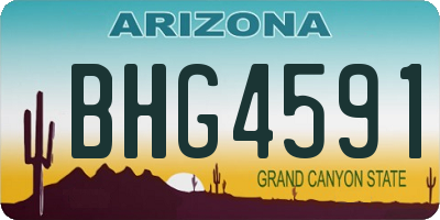 AZ license plate BHG4591