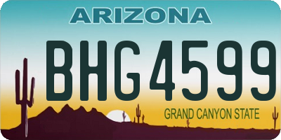 AZ license plate BHG4599