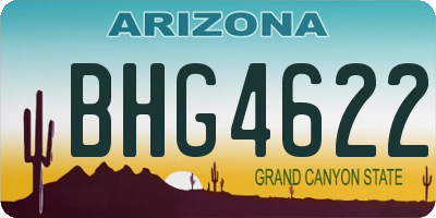 AZ license plate BHG4622