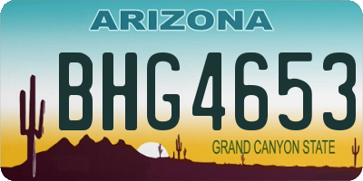 AZ license plate BHG4653