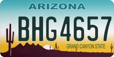 AZ license plate BHG4657