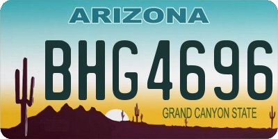 AZ license plate BHG4696