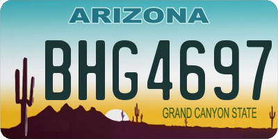 AZ license plate BHG4697