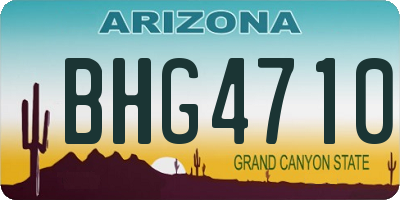 AZ license plate BHG4710