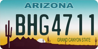 AZ license plate BHG4711