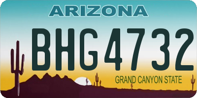 AZ license plate BHG4732