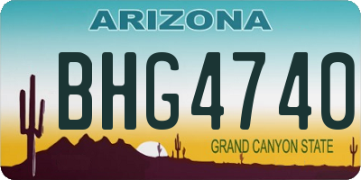 AZ license plate BHG4740