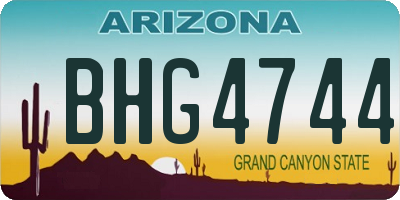 AZ license plate BHG4744