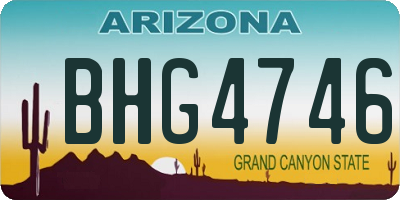 AZ license plate BHG4746