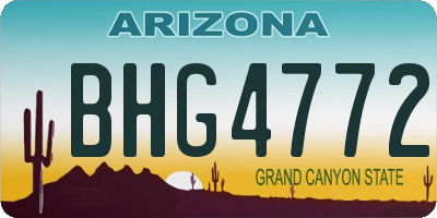 AZ license plate BHG4772