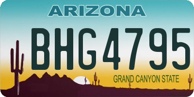 AZ license plate BHG4795