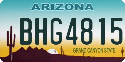 AZ license plate BHG4815