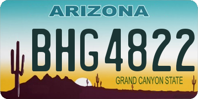AZ license plate BHG4822