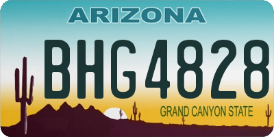 AZ license plate BHG4828