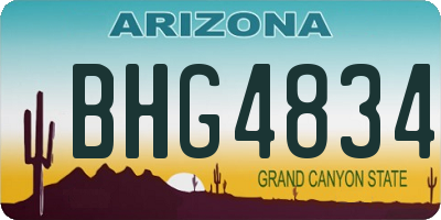 AZ license plate BHG4834