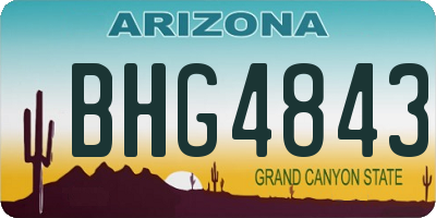 AZ license plate BHG4843