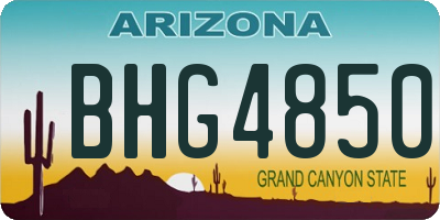 AZ license plate BHG4850