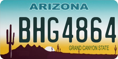 AZ license plate BHG4864