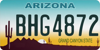 AZ license plate BHG4872