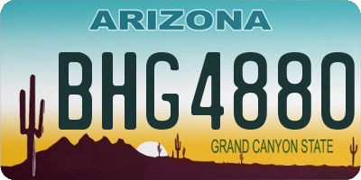 AZ license plate BHG4880
