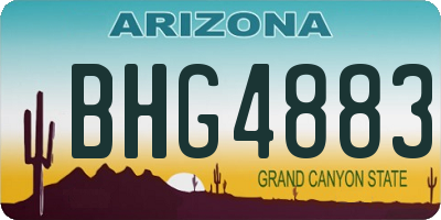 AZ license plate BHG4883
