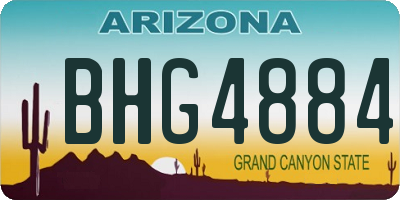 AZ license plate BHG4884