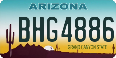 AZ license plate BHG4886