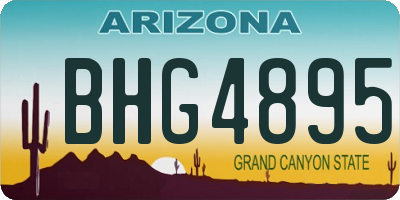 AZ license plate BHG4895