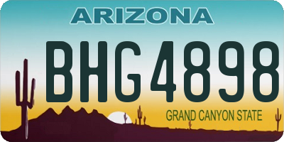 AZ license plate BHG4898