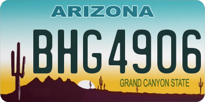 AZ license plate BHG4906