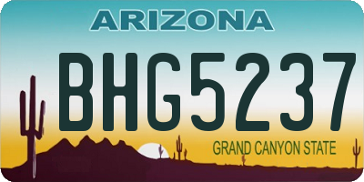 AZ license plate BHG5237