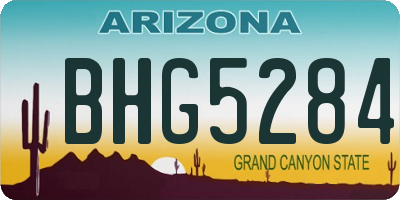 AZ license plate BHG5284