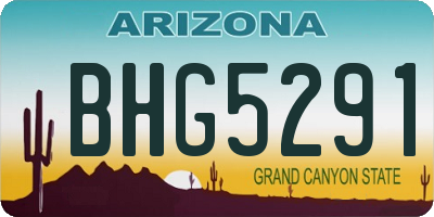 AZ license plate BHG5291