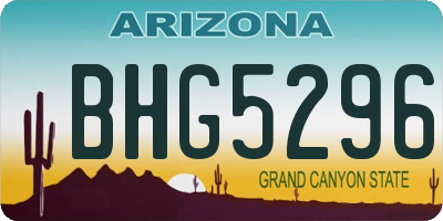 AZ license plate BHG5296