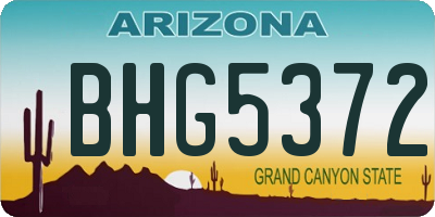 AZ license plate BHG5372