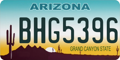 AZ license plate BHG5396