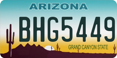 AZ license plate BHG5449