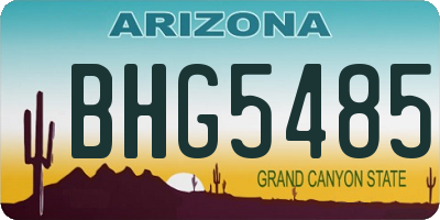 AZ license plate BHG5485