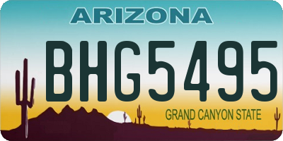 AZ license plate BHG5495