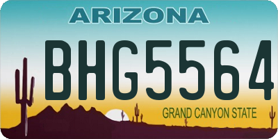 AZ license plate BHG5564